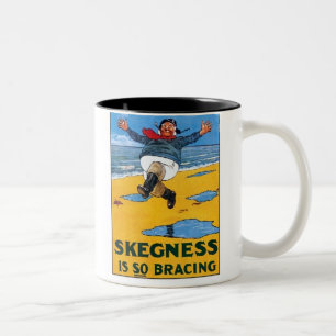 Altes Skegness Plakat - Skegness ist so belebend - Zweifarbige Tasse