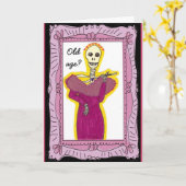 Altes Skelett Geburtstagskarte Karte (Gelbe Blume)