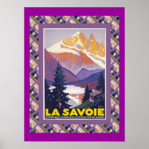 Altes Skiposter, Frankreich, La Savoie Poster