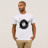 Altes skool DJ-Rekordkollektor-Turntable-T - Shirt (Vorne ganz)