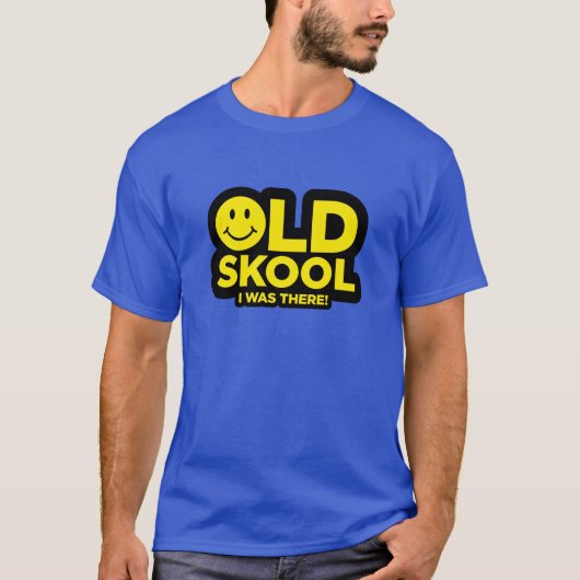 Altes Skool - ich war dort Shirt - saures Blau (Vorderseite)