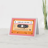 Altes Skool Orange Cassette Mix Tape Karte (Vorderseite)