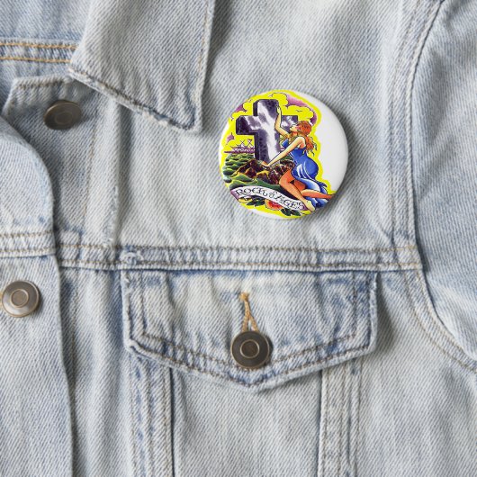 Altes Skool Tattoofelsen Button (Beispiel)