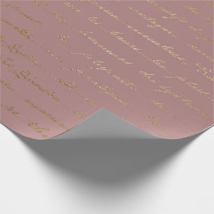 Altes Skript Gold Mauve Flieder Rosa Royal Paris Geschenkpapier