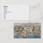 Altes Somerset-Haus auf dem Strang, graviert von Visitenkarte (Vorne/Hinten)