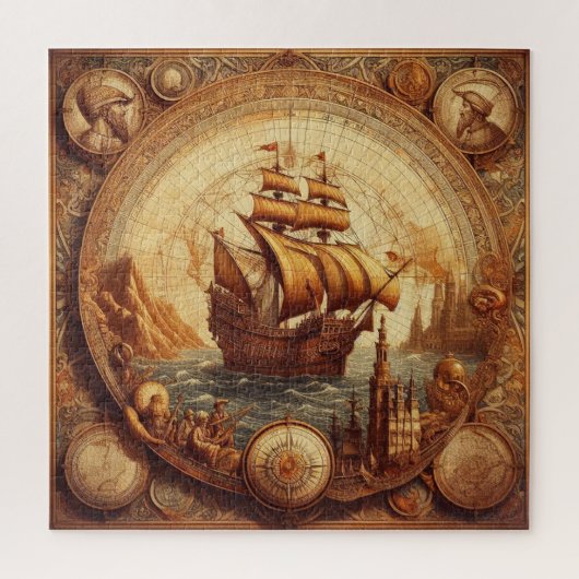 Altes Spanisches Segelschiff 1 Puzzle (Vertikal)
