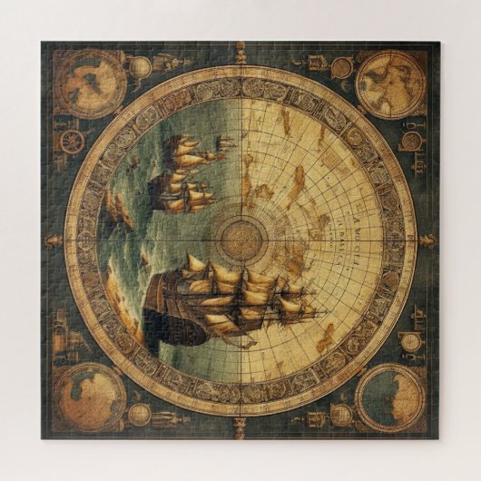 Altes Spanisches Segelschiff 2 Puzzle (Horizontal)