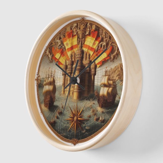 Altes Spanisches Segelschiff, Karte 4 Uhr (Winkel)