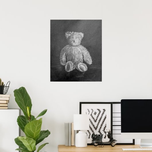 Altes Spielzeug Original Pastellfarben zeichnend Poster (Heimbüro)