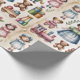 Altes Spielzeuggeschäft Weihnachten Geschenkpapier