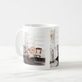 Altes Spinnrad Kaffeetasse (Vorderseite Links)