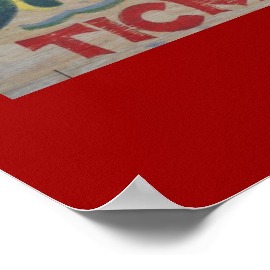 Altes Sportfisch-Zeichen. Poster (Ecke)