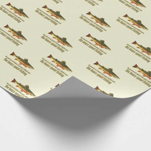 Altes Sprichwort Bachforelle Geschenkpapier (Ecke)