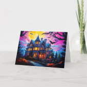 Altes Spuk Haus | Frohe Halloween Karte (Vorderseite)