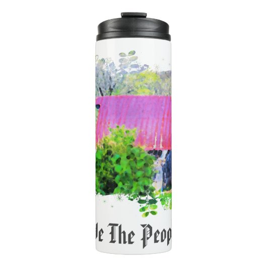 *~* Altes Stallland Rustikale AP16 Thermosbecher (Vorderseite)