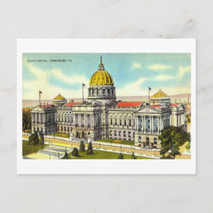 Altes State Capitol in Harrisburg, Pennsylvania Postkarte
