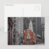 Altes State House Boston Postkarte (Vorne/Hinten)