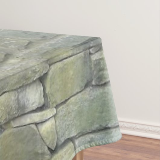 Altes Steinwand-Muster, rustikale Tischdecke (Beispiel)