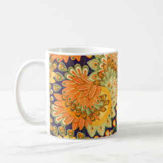 Altes Stoffmuster: Nahaufnahme Textur. Kaffeetasse