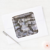 Altes Stone Wall Buchzeichen Quadratischer Aufkleber (Umschlag)