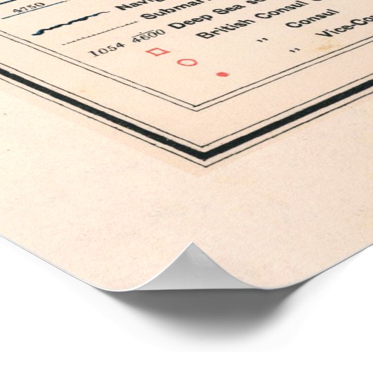 Altes Südamerika Kommerzielle Schifffahrtskarte Poster (Ecke)