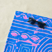 Altes sumerisches Mesopotamian Muster Blau Strandtuch (Beispiel)