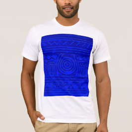 Altes sumerisches Mesopotamian Muster Blau T-Shirt
