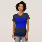 Altes sumerisches Mesopotamian Muster Blau T-Shirt (Vorne ganz)