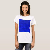 Altes sumerisches Mesopotamian Muster Blau T-Shirt (Vorne ganz)