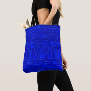 Altes sumerisches Mesopotamian Muster Blau Tasche