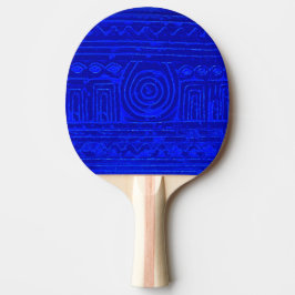 Altes sumerisches Mesopotamian Muster Blau Tischtennis Schläger