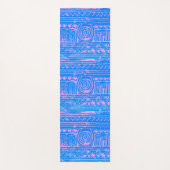 Altes sumerisches Mesopotamian Muster Blau Yogamatte (Vorderseite)