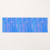 Altes sumerisches Mesopotamian Muster Blau Yogamatte (Vorderseite (Horizontal))