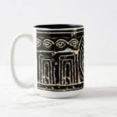 Altes sumerisches mesopotamisches Muster Zweifarbige Tasse (Links)