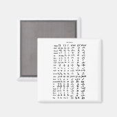 Altes Syrien Alphabet Magnet (Vorderseite/Rückseite)