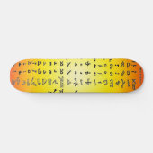 Altes Syrien Alphabet Skateboard (Horizontal)
