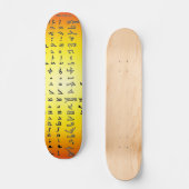 Altes Syrien Alphabet Skateboard (Vorderseite)