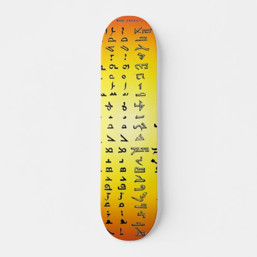 Altes Syrien Alphabet Skateboard (Vorne)