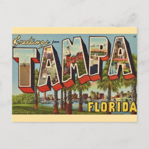 Altes Tampa Florida Grußwort Postkarte