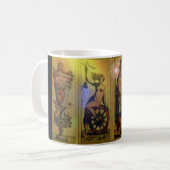 Altes Tarot Kaffeetasse (Vorderseite Links)