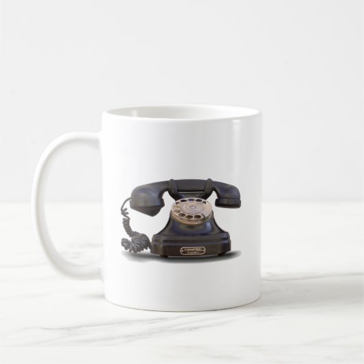 altes Telefon Kaffeetasse (Links)