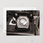 Altes Telefon Postkarte (Vorne/Hinten)
