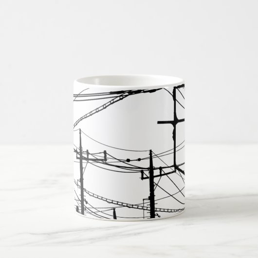 Altes Telefon und Power Kaffeetasse (Mittel)