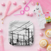 Altes Telefon und Power Pappteller (Party)