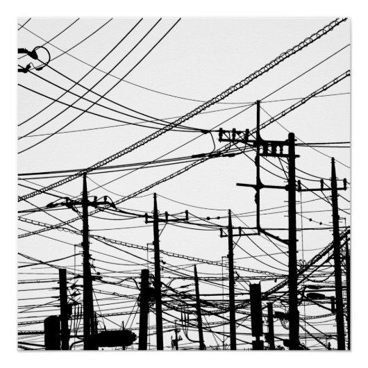 Altes Telefon und Power Poster (Vorderseite)