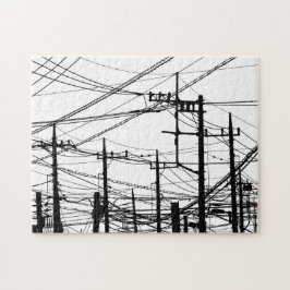 Altes Telefon und Power Puzzle