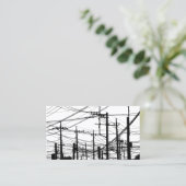 Altes Telefon und Power Visitenkarte (Stehend Vorderseite)