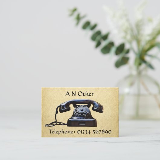 Altes Telefonbild Visitenkarte (Stehend Vorderseite)