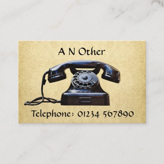Altes Telefonbild Visitenkarte (Vorderseite)