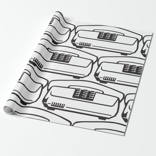 Altes Telefonsymbol Geschenkpapier (Ungerollt)